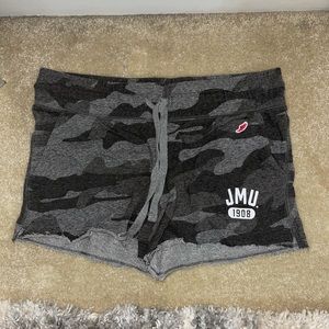 JMU league camo shorts